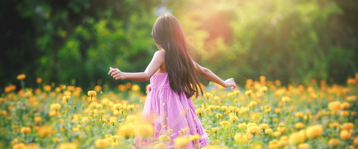 A girl in the flowers