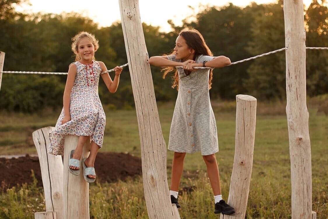 Children breathe fresh air, walk a lot in any weather