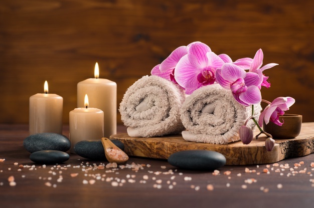 spa treatment with cedar nut oil with resin